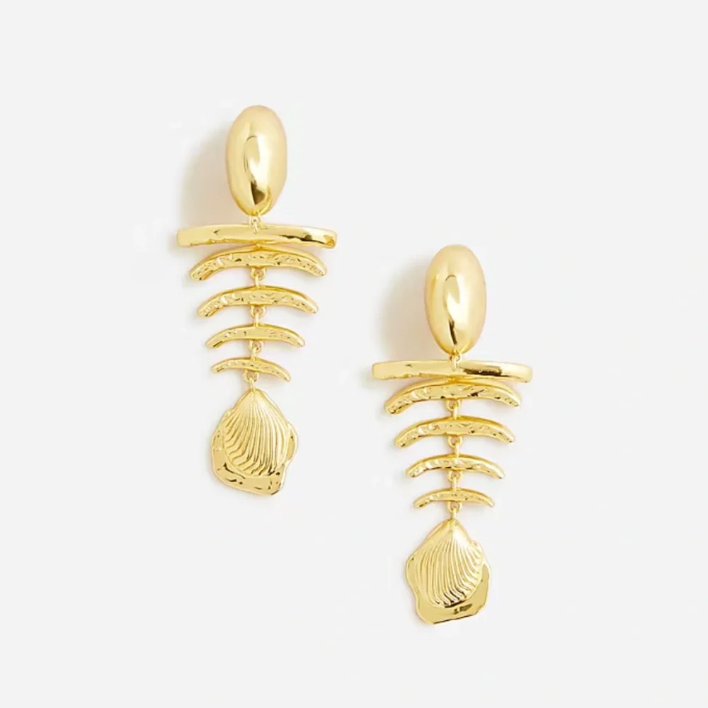 Fish-bone earrings